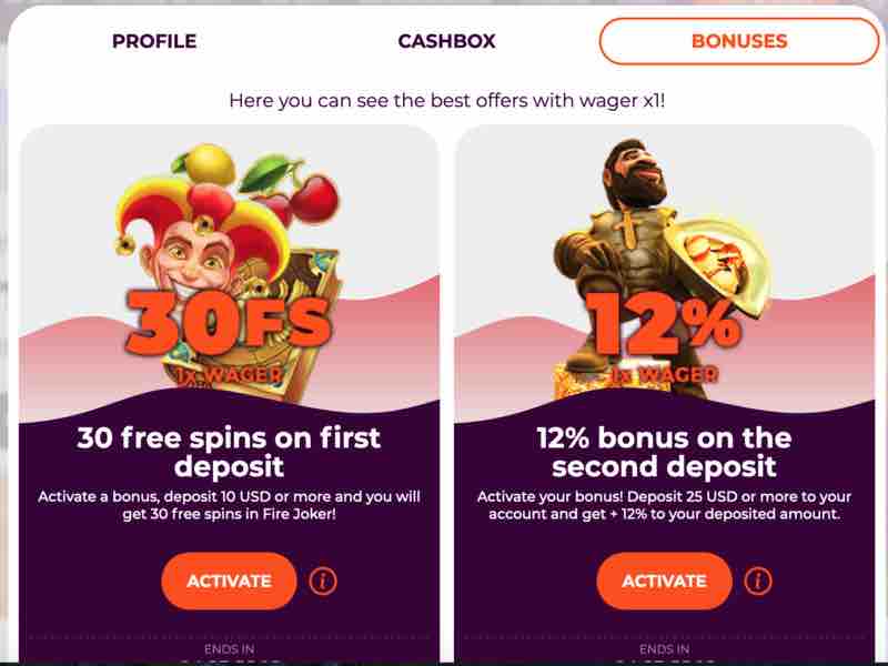AllRight online casino velkomstbonus efter registrering