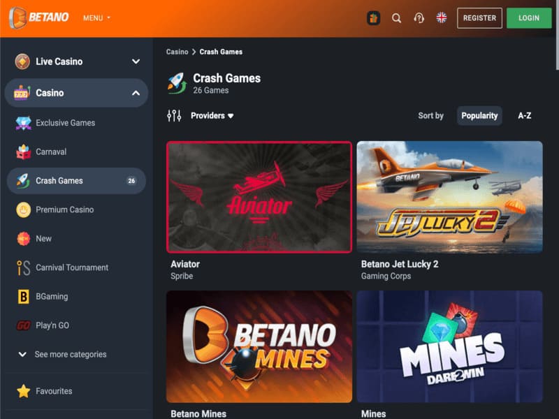 Wypłacanie wygranych z kasyna online Betano