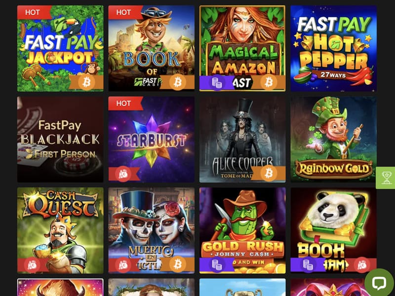 Spil Aviator på Fastpay online casino