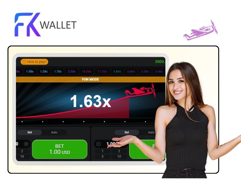 Spil Aviator i online casino med FK Wallet