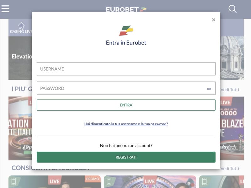 Rekisteröityminen Eurobetin nettikasinolle
