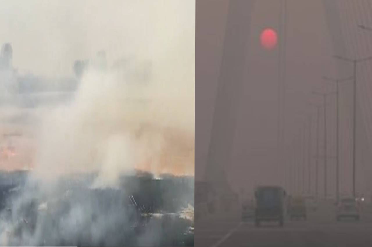 Stubble burning in Punjab continues amid Delhi's dipping air quality