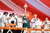 Nitin gadkari innaugrates 7 national highway in Ballia