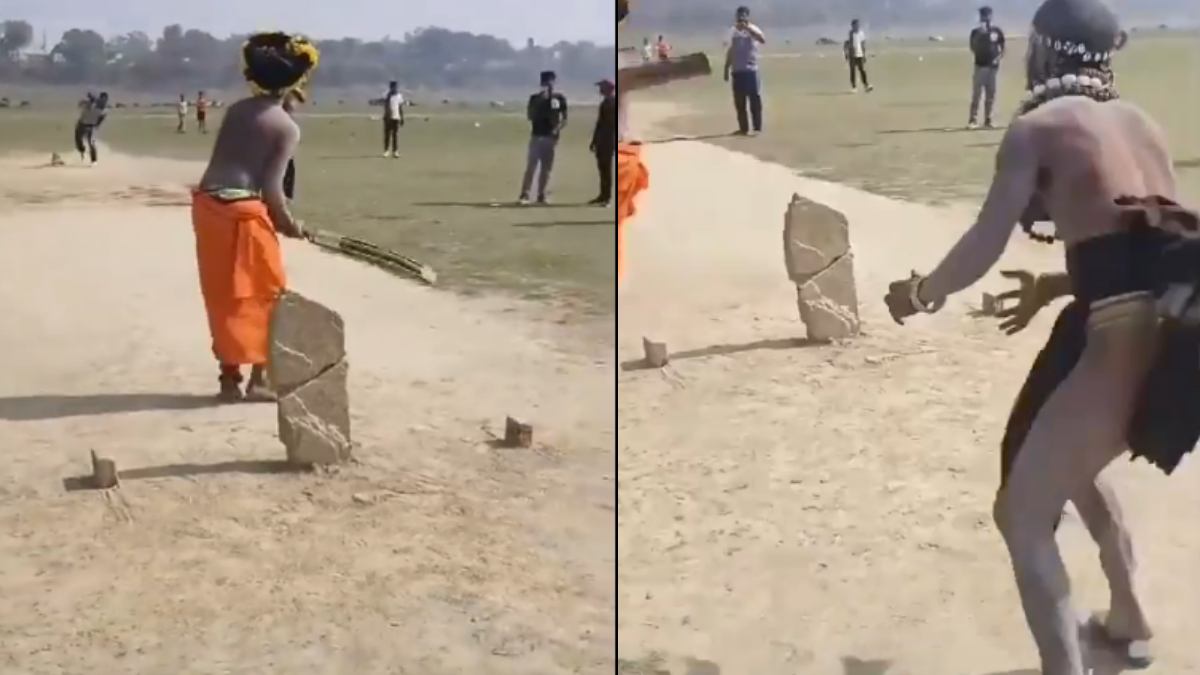 Maha Kumbh Sadhus Playing Cricket Viral Video