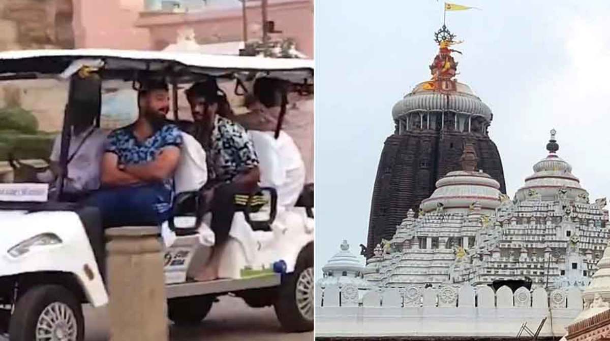 The Indian cricket players visited the Shree Jagannath Temple in Puri on Saturday early morning