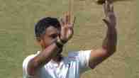 Karun Nair celebration after scoring a century against Kerala in Ranji Trophy final