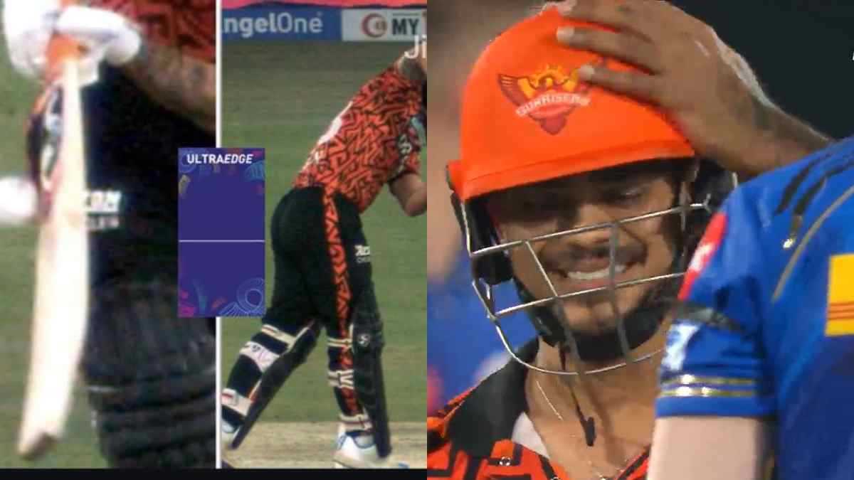 No snicko reading was shown when Ishan Kishan was dismissed