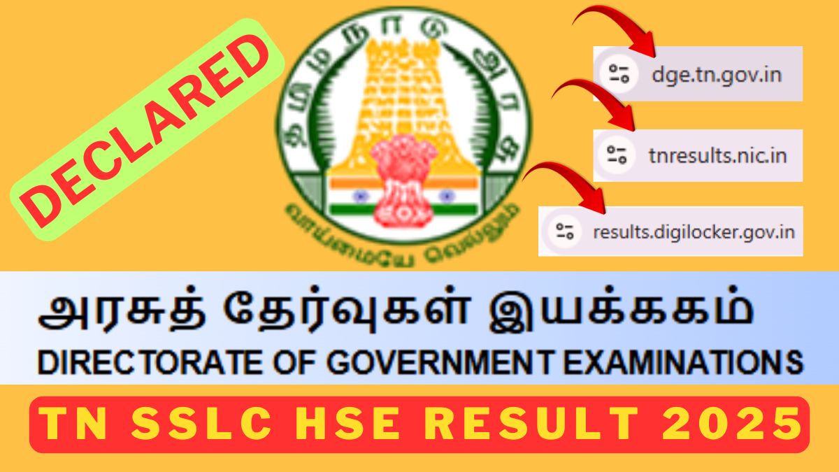 dge.tn.gov.in TN SSLC HSE Result 2025: Tamil Nadu 10th Exam Results DECLARED! Check Direct Link