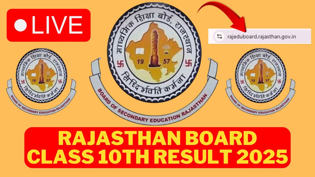 rajresults.nic.in RBSE Class 10th Result 2025 LIVE Updates: