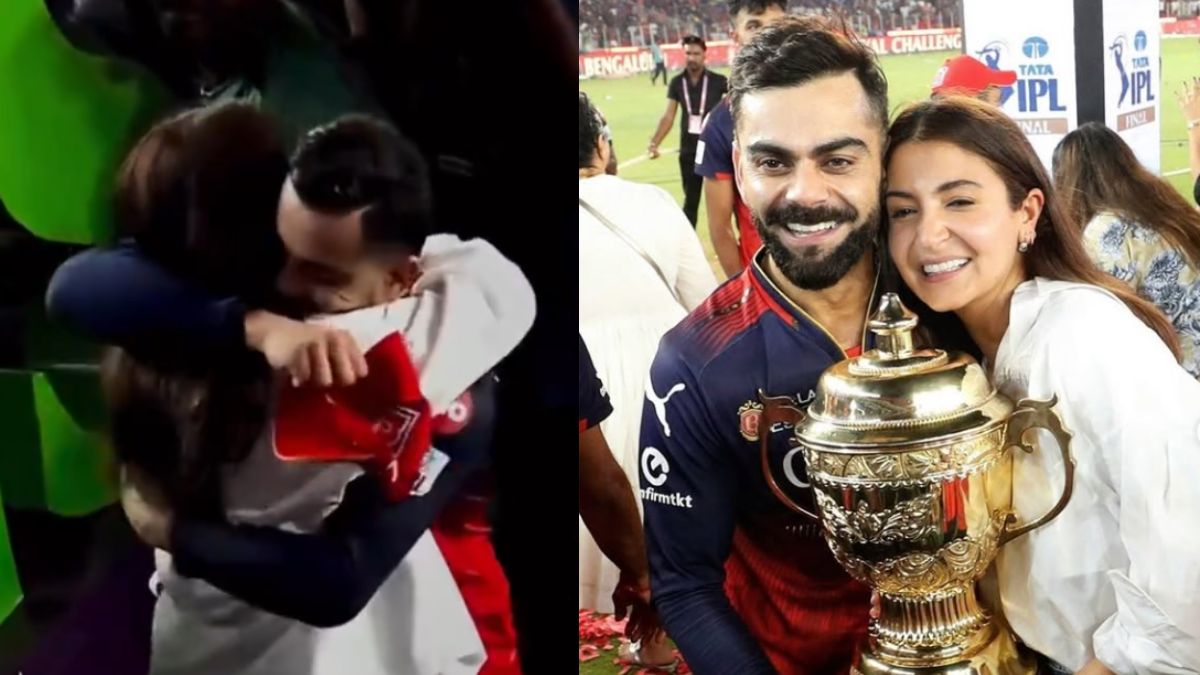 Anushka Sharma and Virat Kohli after IPL 2025 win