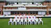 England team wearing Red caps